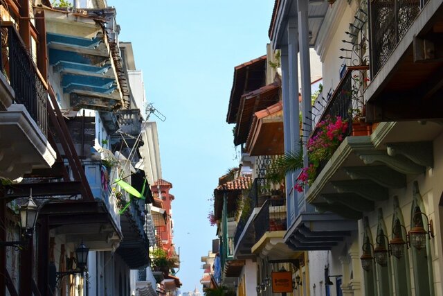 Straßenansicht Casco Viejo Panama City